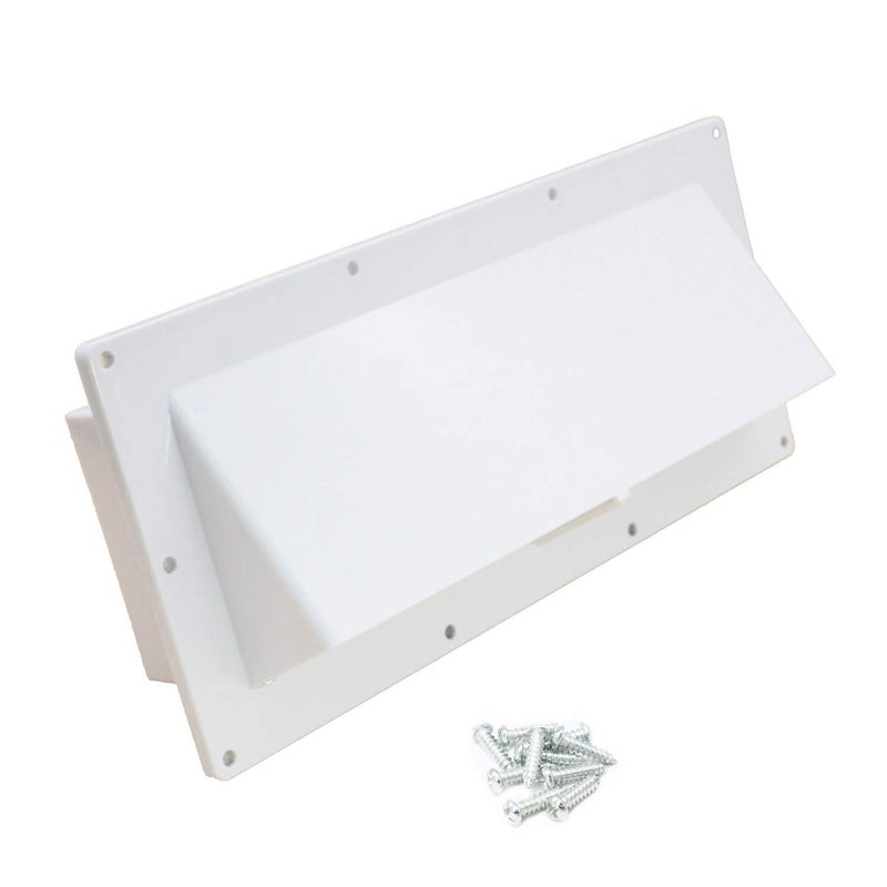 X-Haibei RV Range Hood Exhaust Vent Cover, Stove Bathroom Vent Cover Outside Damper for Motorhome Trailer Camper (White) - Image 1